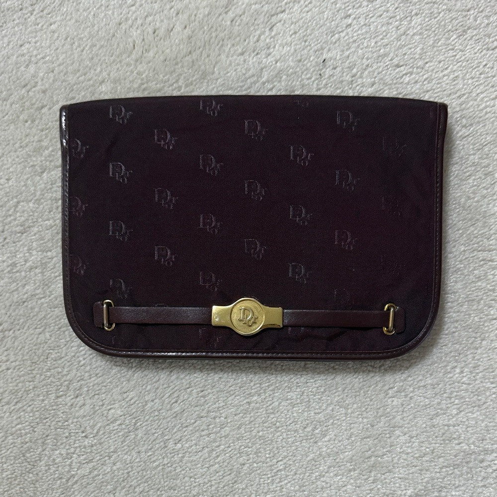 Vintage Wine Burgandy Dior clutch